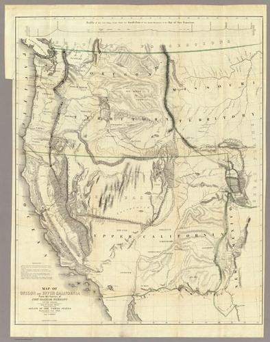 Western North America - John Charles Fremont - 1848